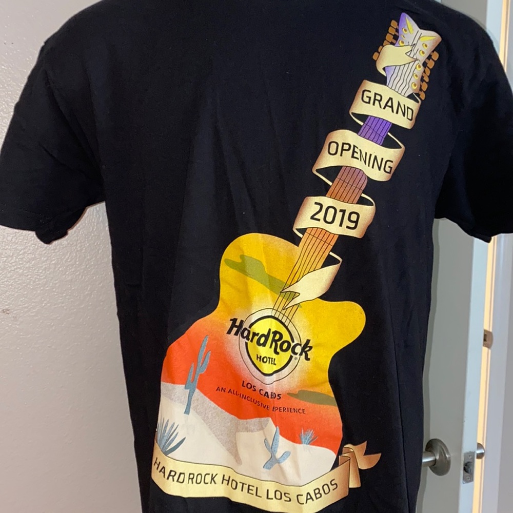 Hard rock cafe los cabos 2019 grand opening Large t shirt